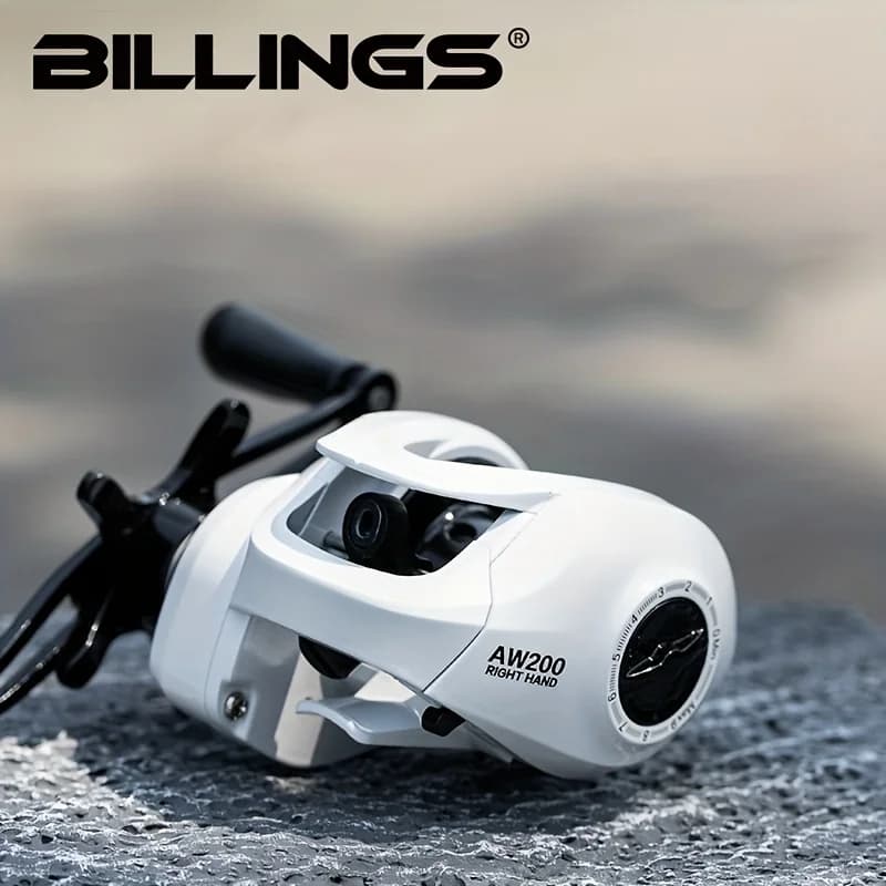 Moulinet de pêche casting BILLINGS AW200 - Ratio 6.3:1 frein 18LB pour eau douce et eau salée
