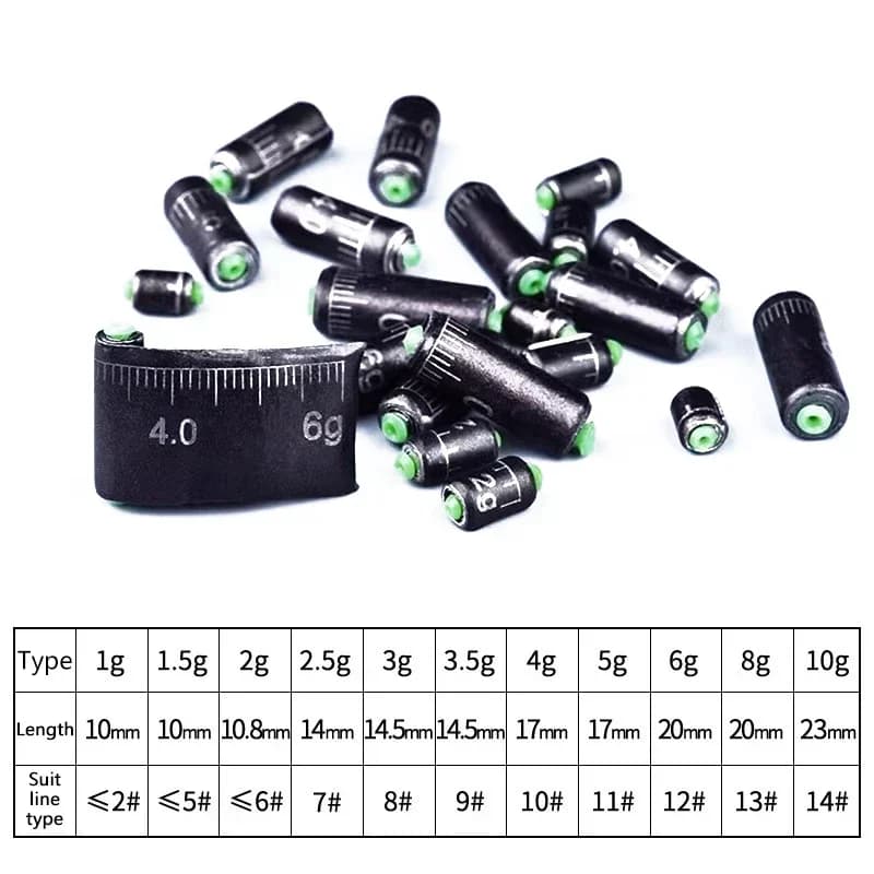 Plombs pêche mer échelle précise 1g à 10g - 30 plombs plombée lancer loin pêche professionnelle