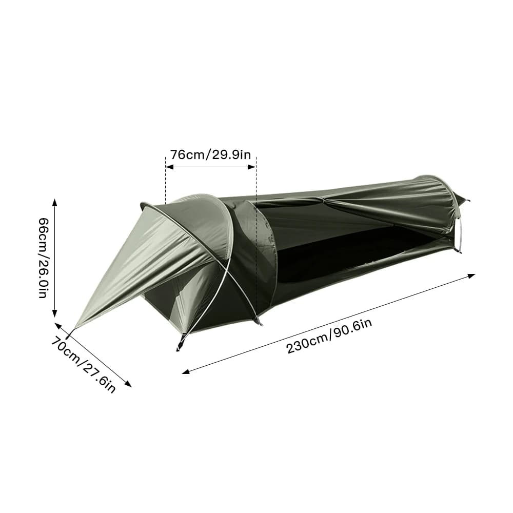 Tente tunnel 1 personne ultralégère 210D Oxford imperméable randonnée pêche camping sac à dos compacte