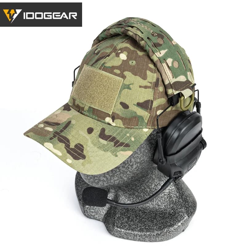 Housse casque audio tactique IDOGEAR avec attache D boucle MOLLE pêche communication