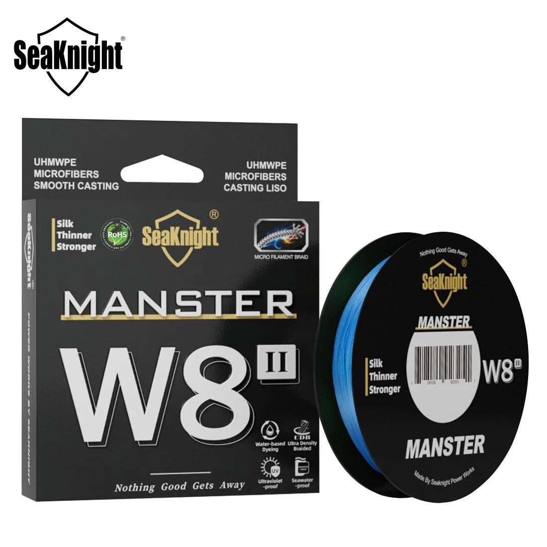 Fil pêche mer SeaKnight W8 II 300m PE 8 tresses - Revêtement silicone résine amélioré pêche eau salée