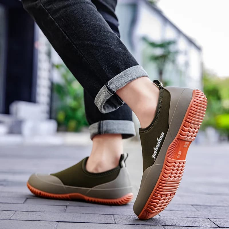 Bottes de pluie homme mode bouche peu profonde anti-dérapant court tube pêche printemps été automne
