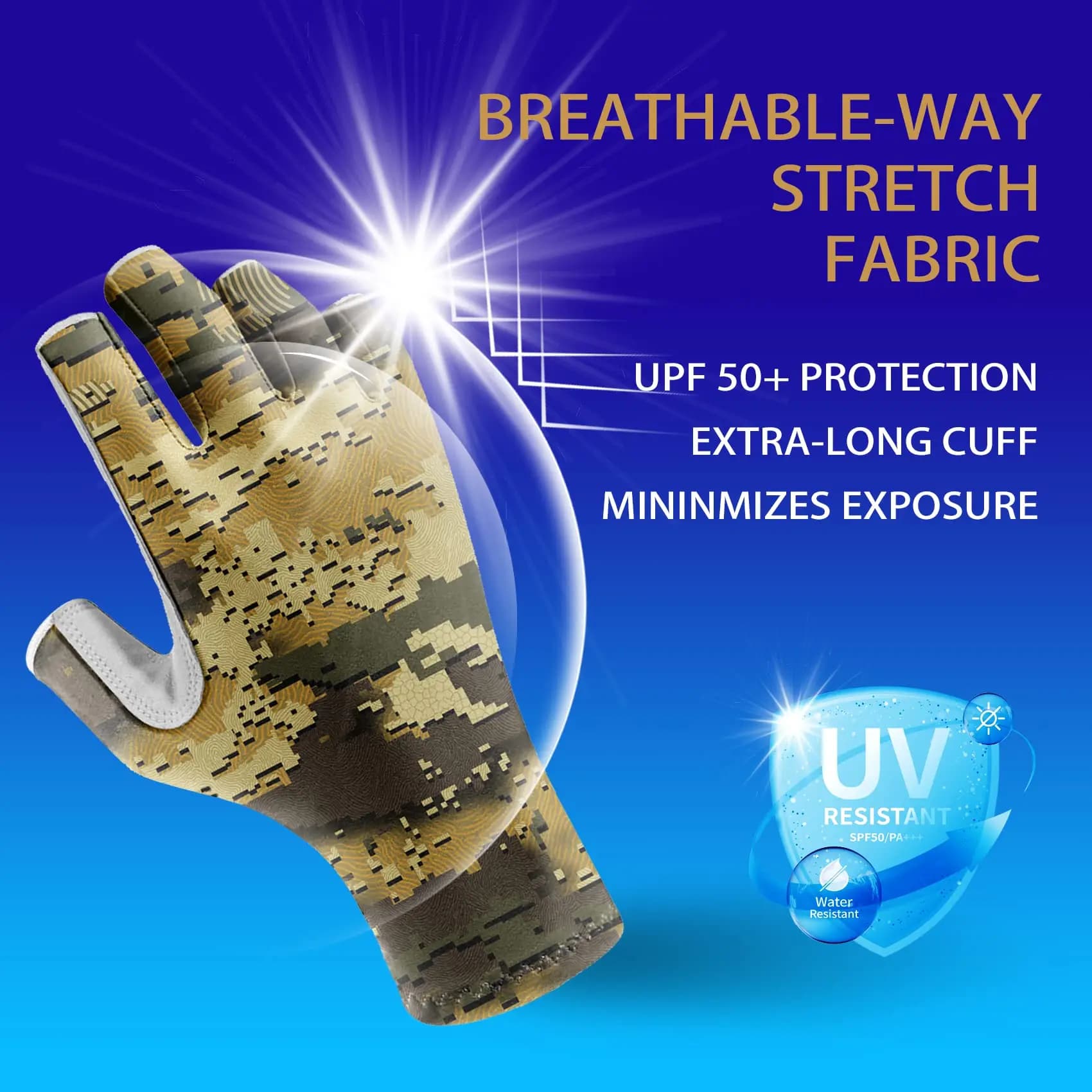 Gants pêche doigts libres Riverruns - Gants techniques pour pêche, kayak, randonnée et cyclisme