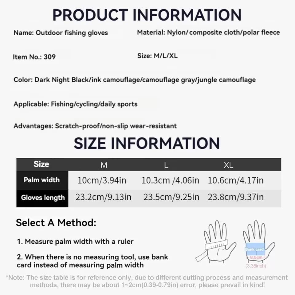 Gants de pêche hiver KoKossi écran tactile épaissis silicone anti-dérapage imperméables résistants doigt retournable vélo