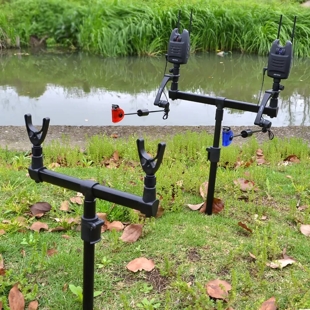 Sac de pêche carpiste Hirisi avec buzz bar, rod pod et piquets, 20x33x10cm étanche et transportable