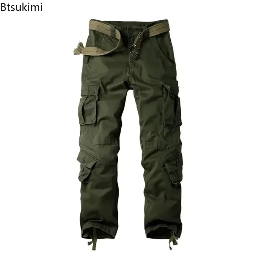 Pantalon cargo camouflage 2026 homme pêche tactique multi-poches coton loose outdoor
