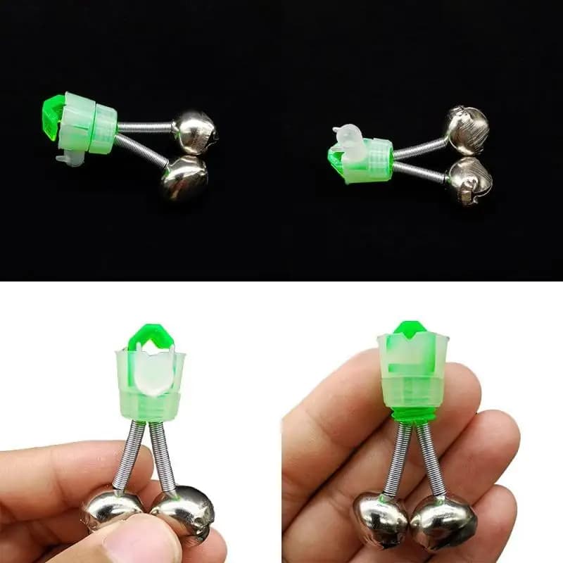Lot de clips clochettes pour canne à pêche - alarmes de touche avec fixation par pince 5/10 pièces