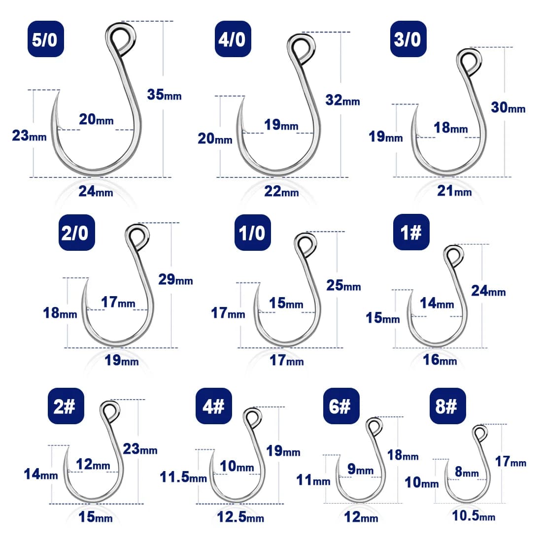 Hameçons inline 25 pièces 9KM pour vers et leurres - Acier carbone haute résistance pour pêche en mer et eau douce