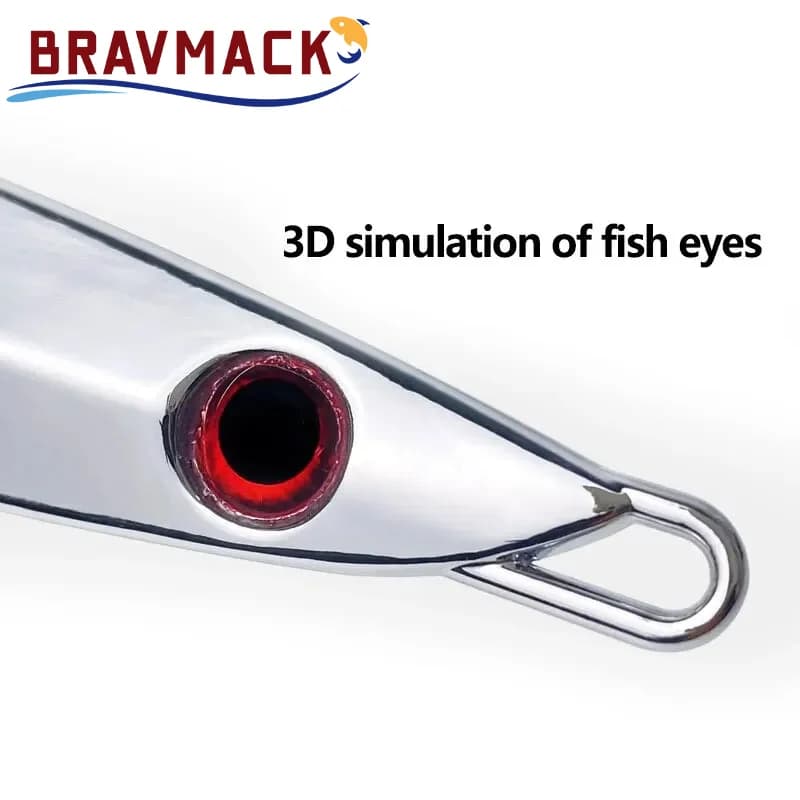 Leurre de pêche jig métal zinc allié qualité supérieure avec yeux 3D, leurre artificiel plombé pour