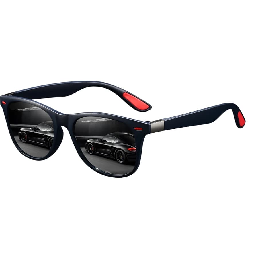 Lunettes de soleil carrées vintage rivetées pêche - Design luxe marque designer conduite homme femme