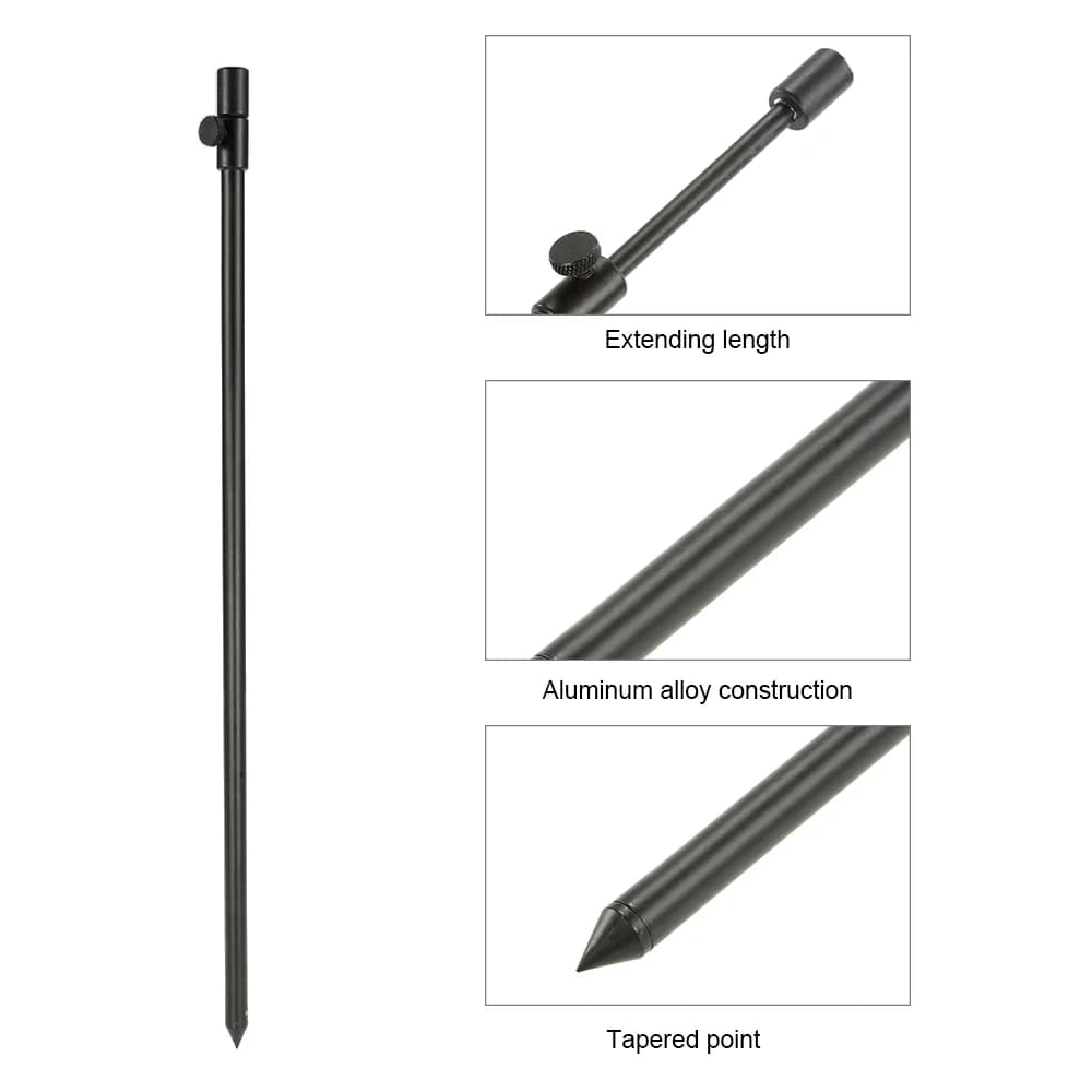Bancstick aluminium extensible 34-56cm Coonor pour rod pod et alarmes de pêche à la carpe