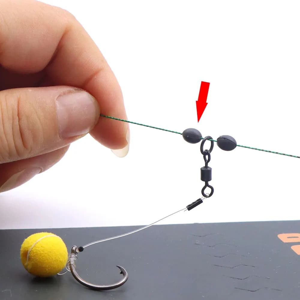 10 perles en tungstène sans plomb pour ligne leader chod rig, accessoires carpe et pêche à