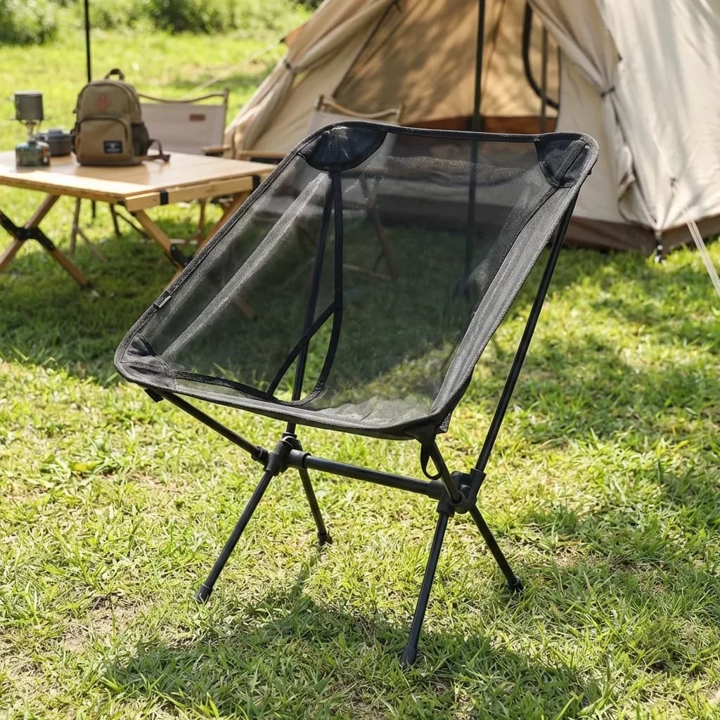 Fauteuil de pêche Moon Chair en aluminium 7075, respirant et anti-enfoncement pour camping extérieur