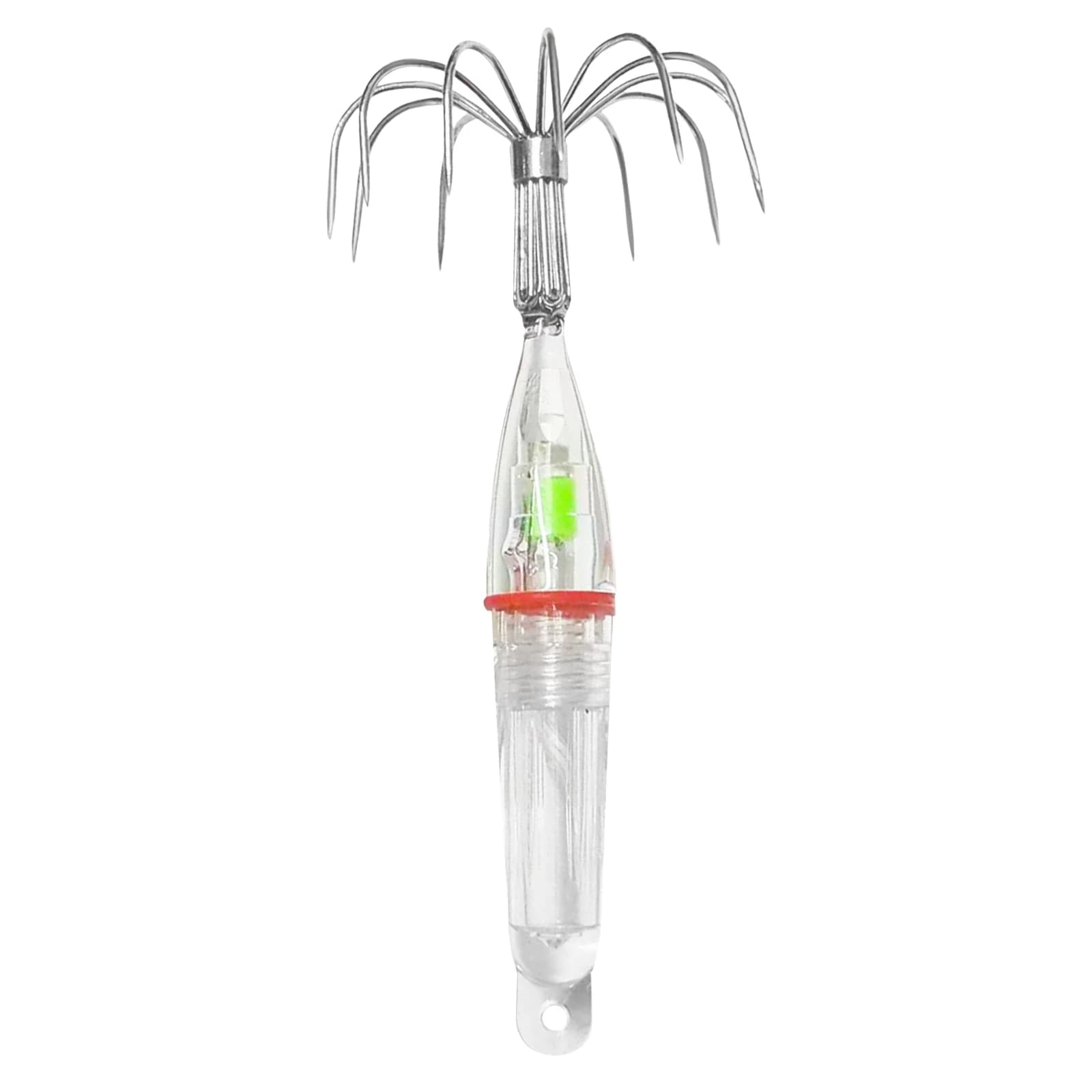 Hameçons de pêche au calmar lumineux LED, appâts anti-corrosion faciles à utiliser - Lot de 1