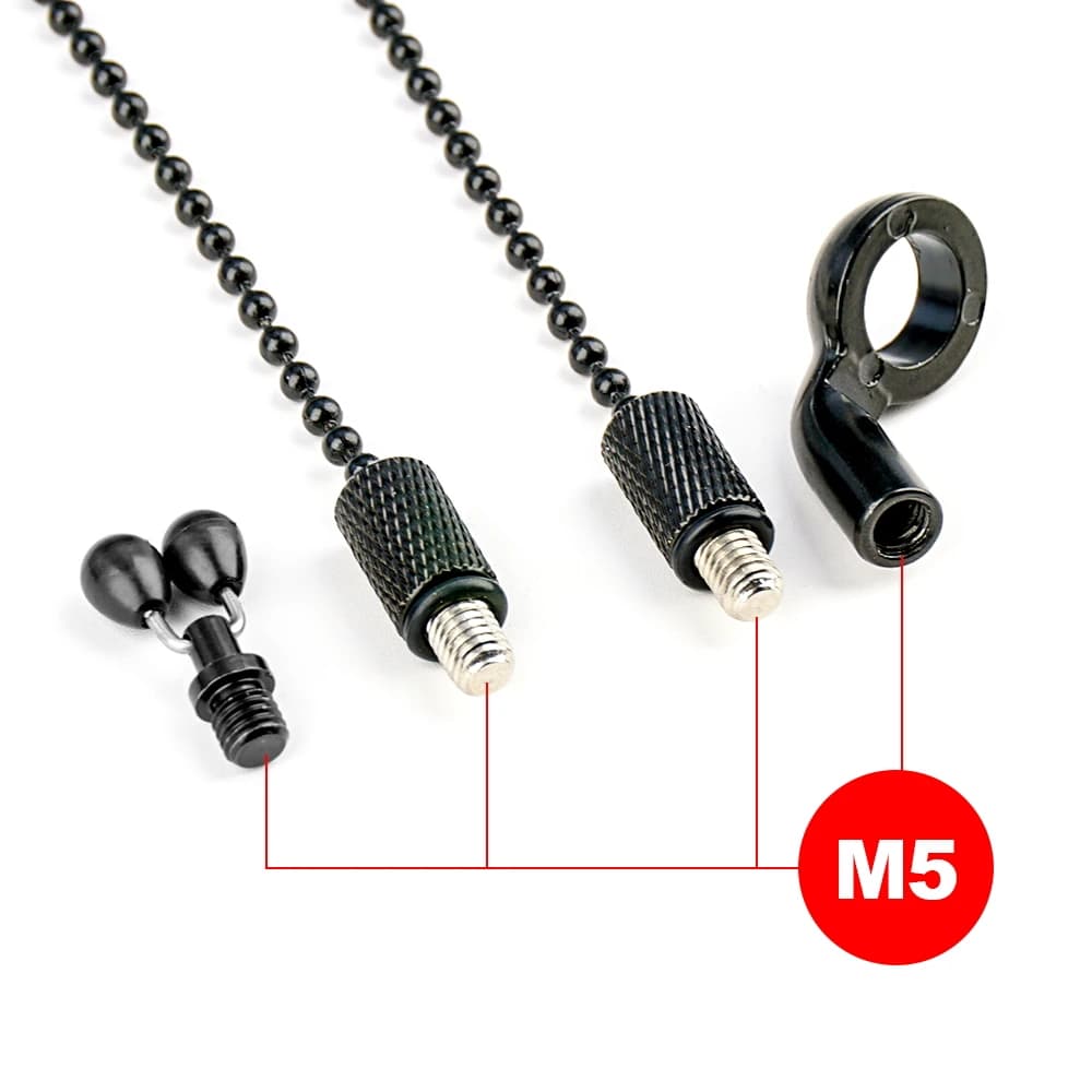 Swinger Hirisi pour pêche carpe avec chaîne inox et indicateur de touche bobbins haute précision