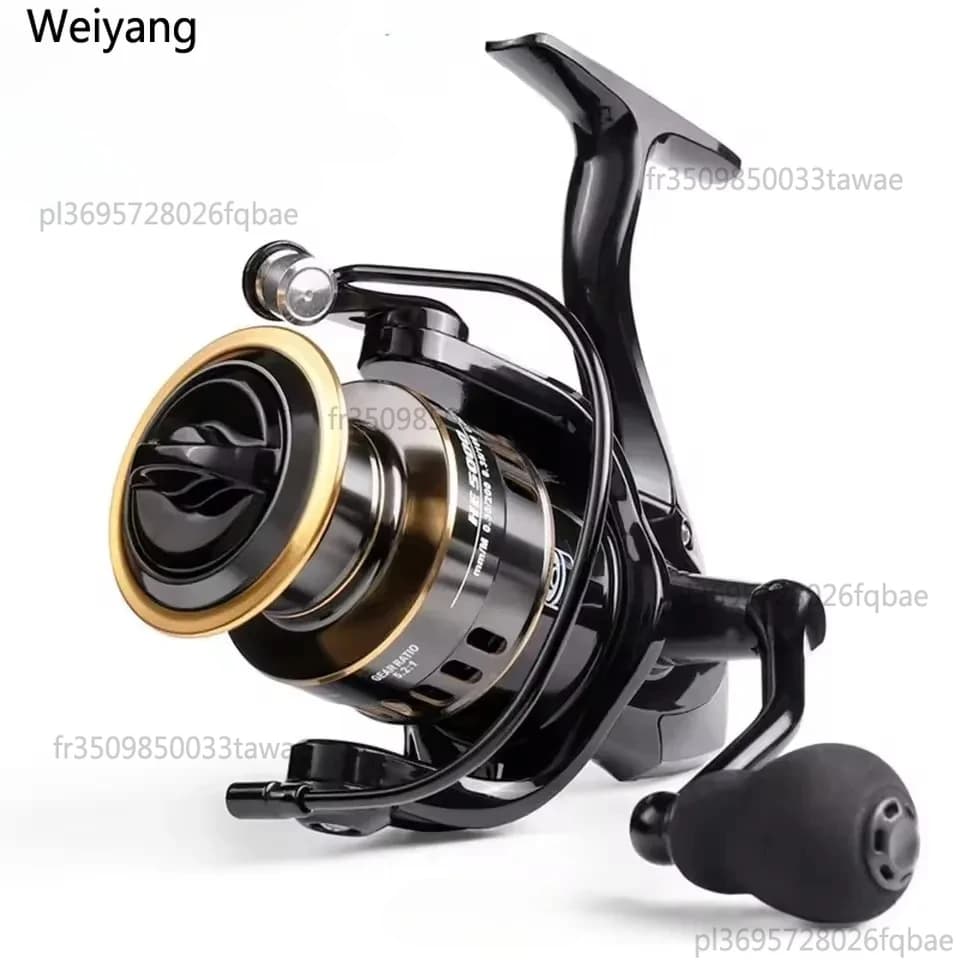 Moulinet de pêche spinning métallique NUOYING 12KG de drague haute vitesse pour eau douce et mer