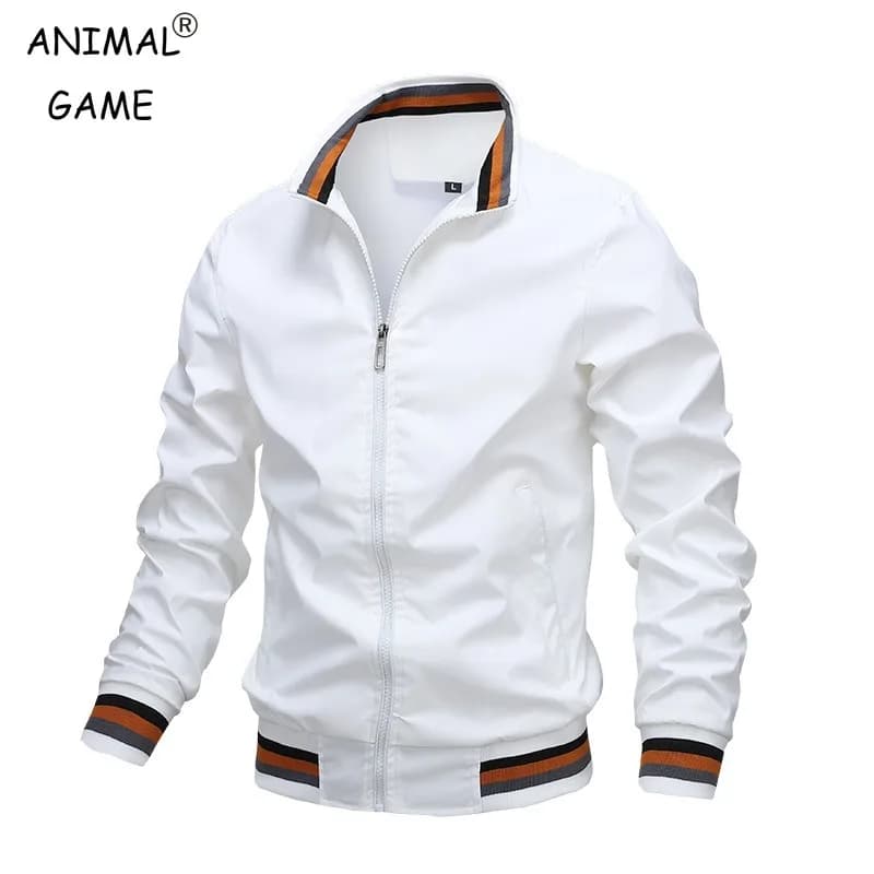 Veste bomber homme pêche imperméable coupe-vent col montant sport outdoor automne hiver