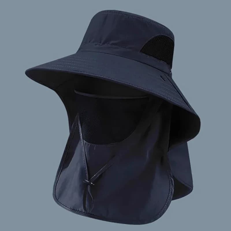 Chapeau de pêche avec protection UV et rabat couvre-nuque pour homme et femme