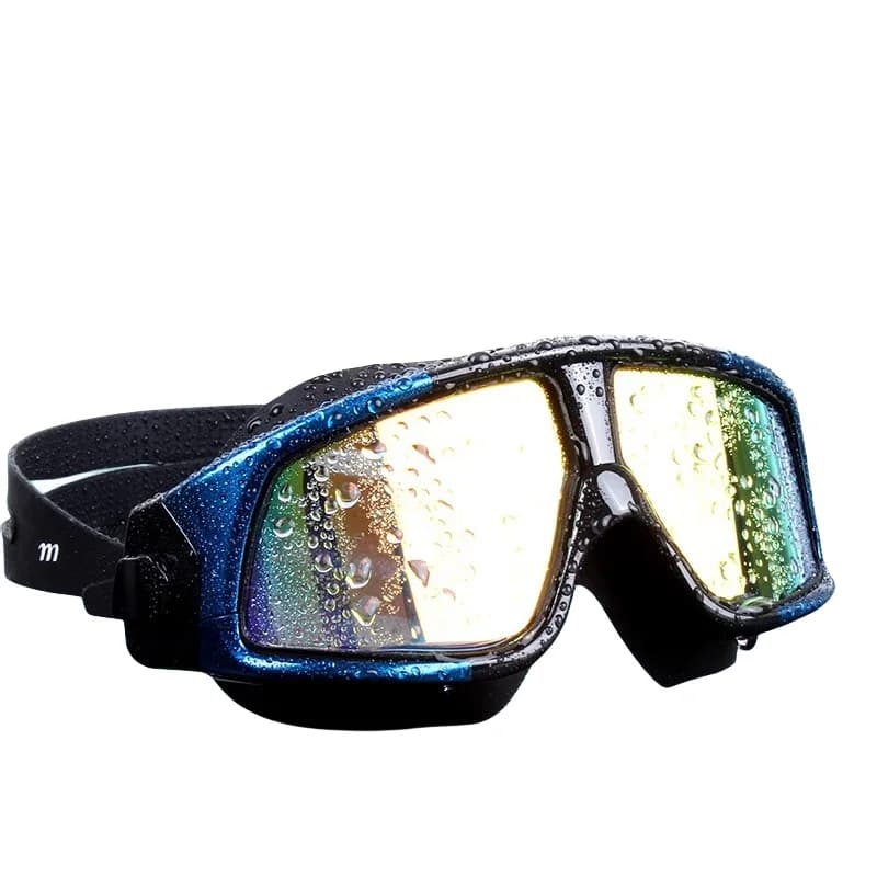 Lunettes de natation professionnelles grandes montures avec verres correcteurs anti-UV - Protection optimale