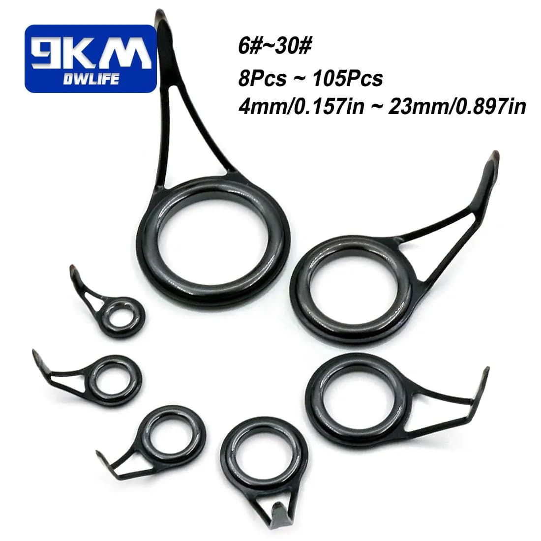 Kit réparation canne télescopique spinning 8-105 pièces guides céramique acier inox remplacement complet