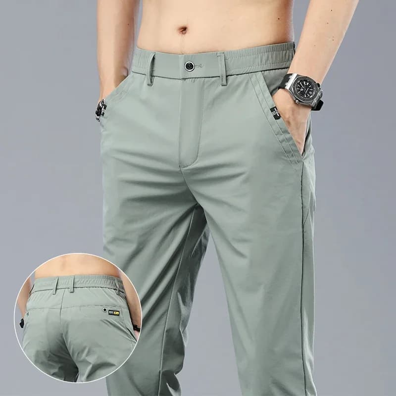 Pantalon slim été 2024 style coréen - Léger respirant pour pêche estivale élégante et confortable