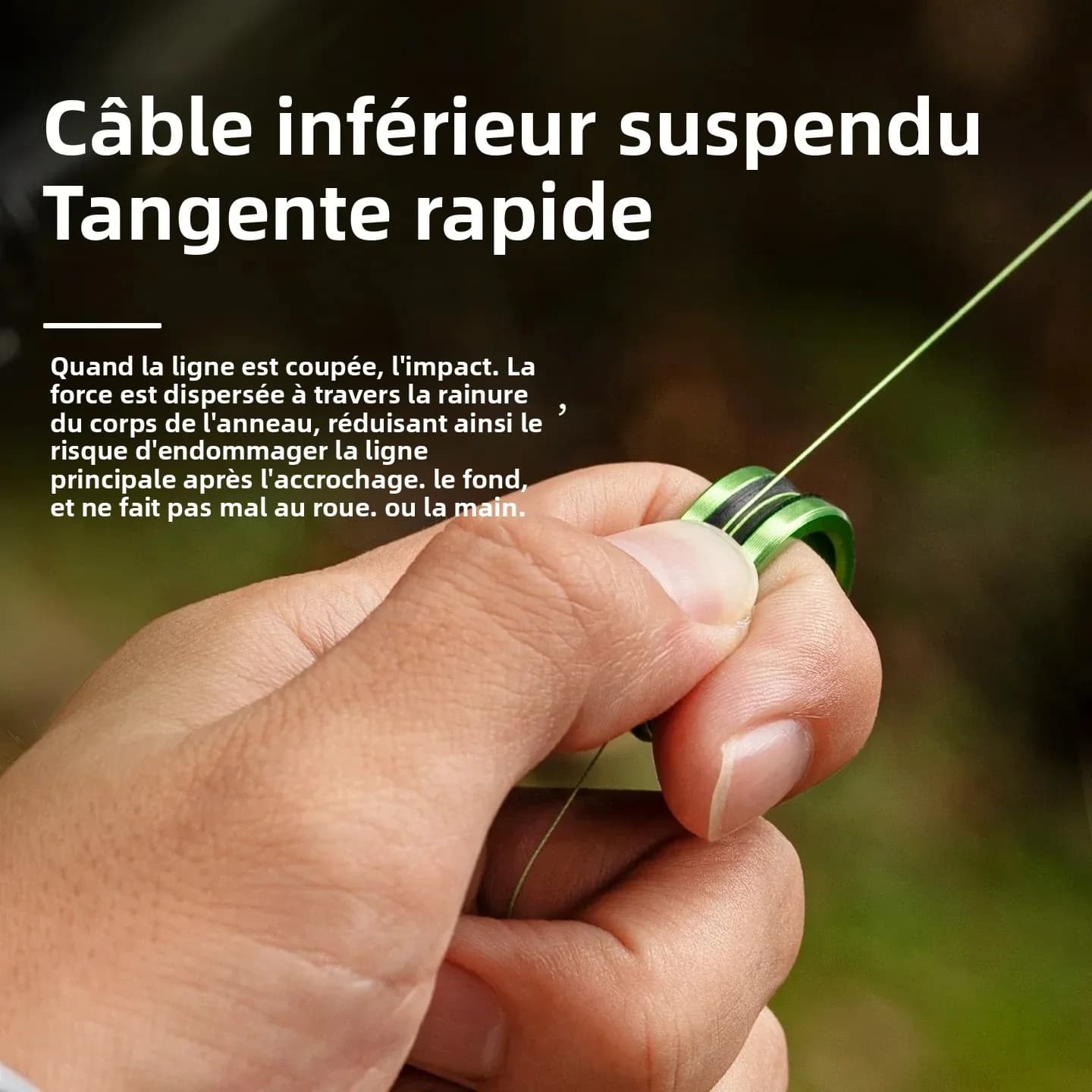 Anneaux de serrage en alliage pour pêche coupe-ligne antidérapants protection mains et moulinet outil nœud bas de ligne
