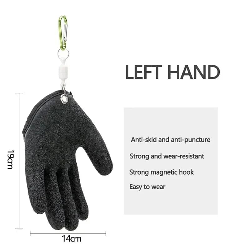 Gant de pêche professionnel latex anti-dérapant - Protection mains contre perforations et éraflures pêcheur
