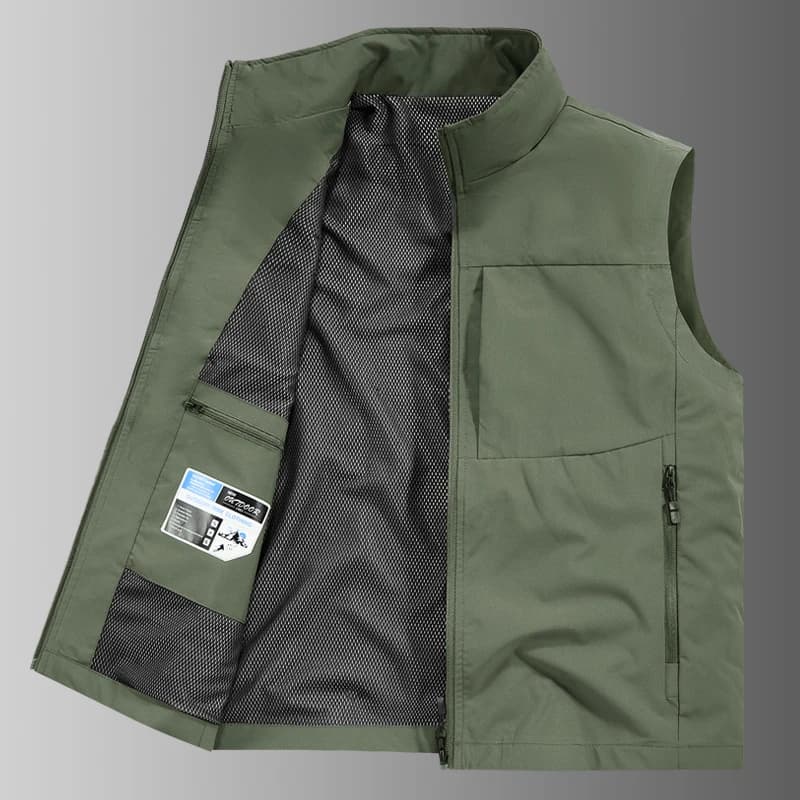 Gilet sans manches homme randonnée camping sport extérieur coupe-vent respirant multifonction pêche qualité premium
