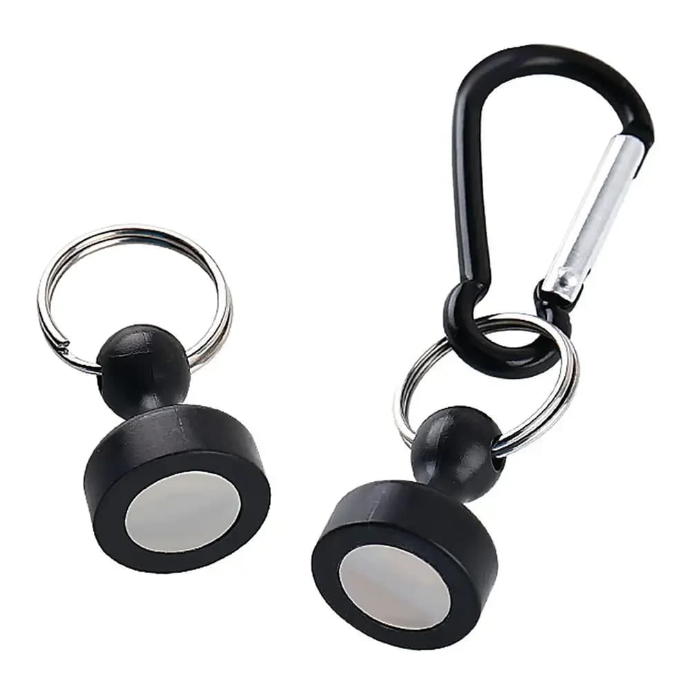 Mousqueton de pêche magnétique anti-chute avec porte-clés, accessoire de pêche pour matériel de pêche en extérieur