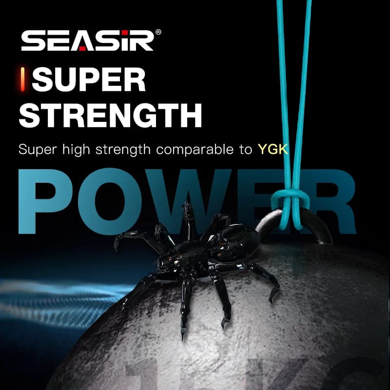 SEASIR P-Series Black Spider PE Line 8 - Ligne tressée 150m 16-46Lb - Multifilament haute résistance améliorée