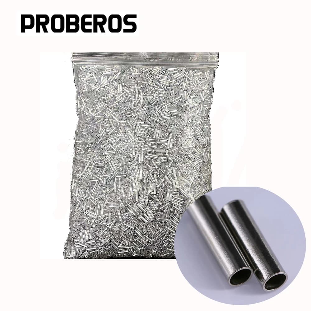 Kit de manchons de sertissage cuivre PRO BEROS 100 pièces pour raccords de ligne de pêche, 12 tailles