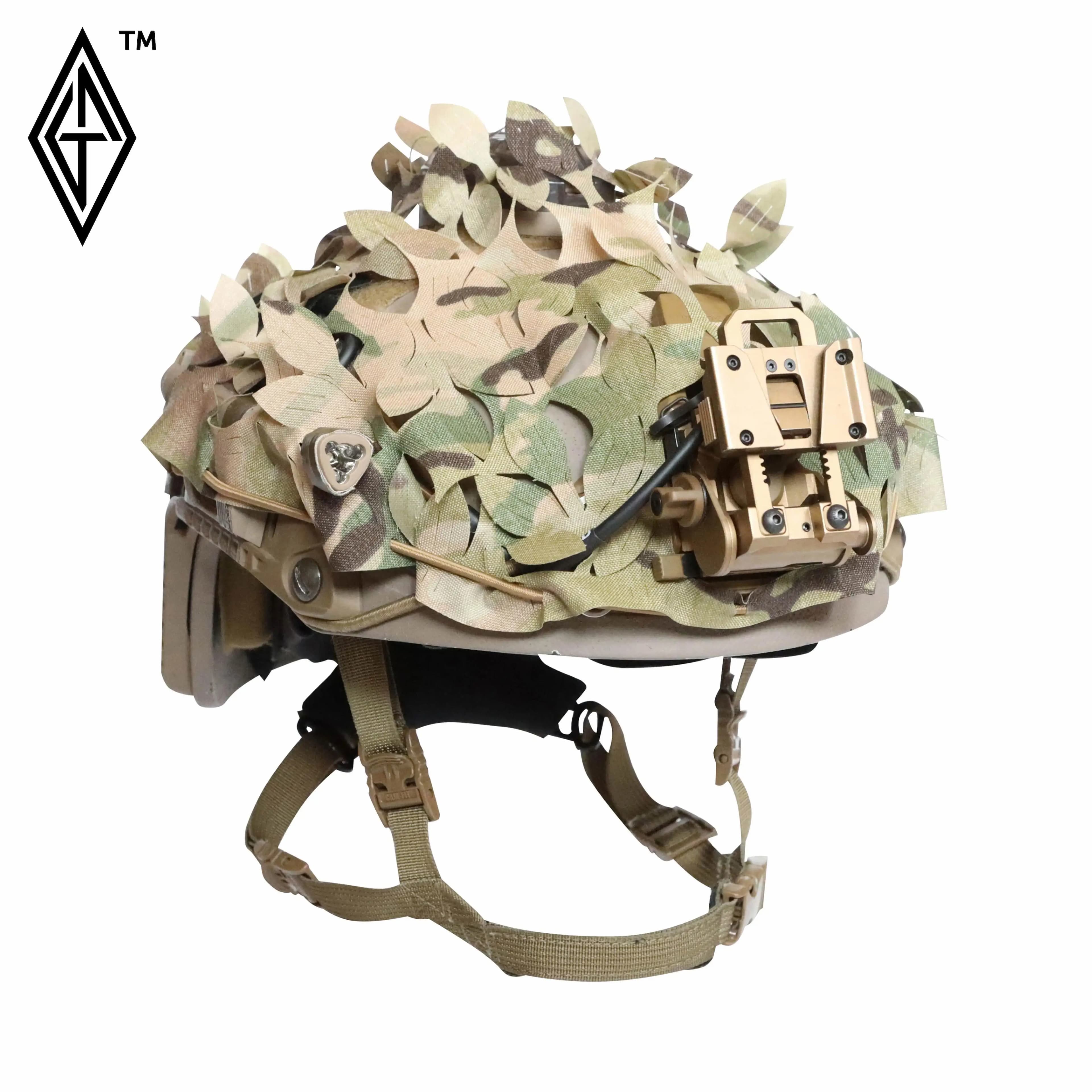 Housse de casque camouflage 3D modulable - Discrétion optimale pour pêche à l'affût