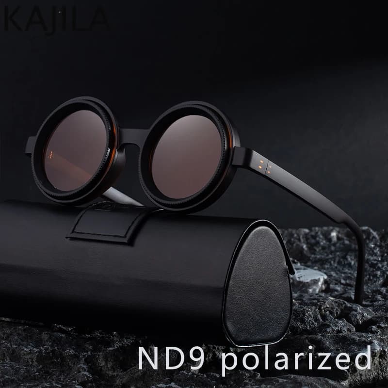 Lunettes de pêche polarisées Steampunk ND9 avec verres ajustables pour réduire l'éblouissement en mer