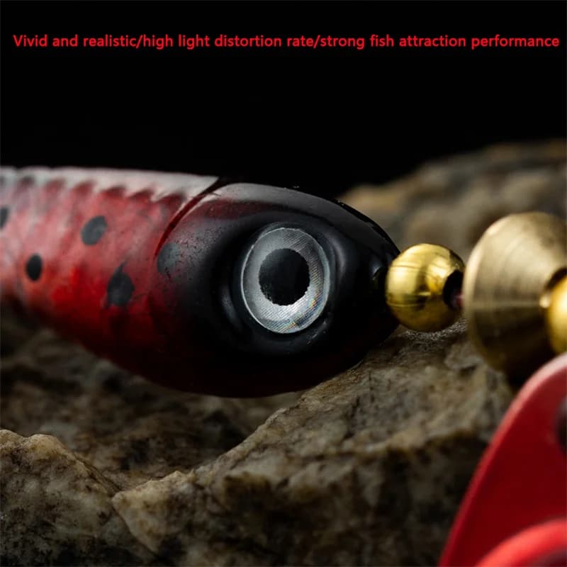 Leurre métal tournant 9,1g 7cm avec sequins pour brochet sandre perche et black bass