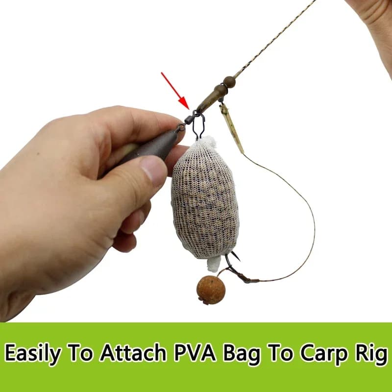 50 pièces accessoires pêche carpe PVA bag link clip quick change - feeder swivels hair rig