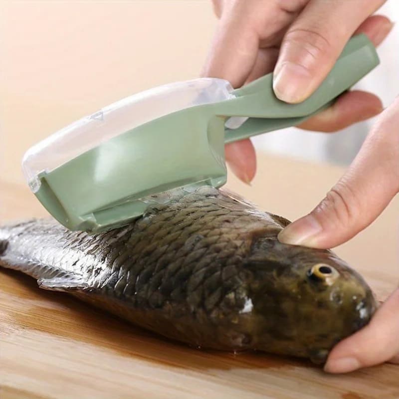 Grattoir à écailles de poisson en plastique - outil de nettoyage facile pour cuisine et poissonnerie - brosse à écailles