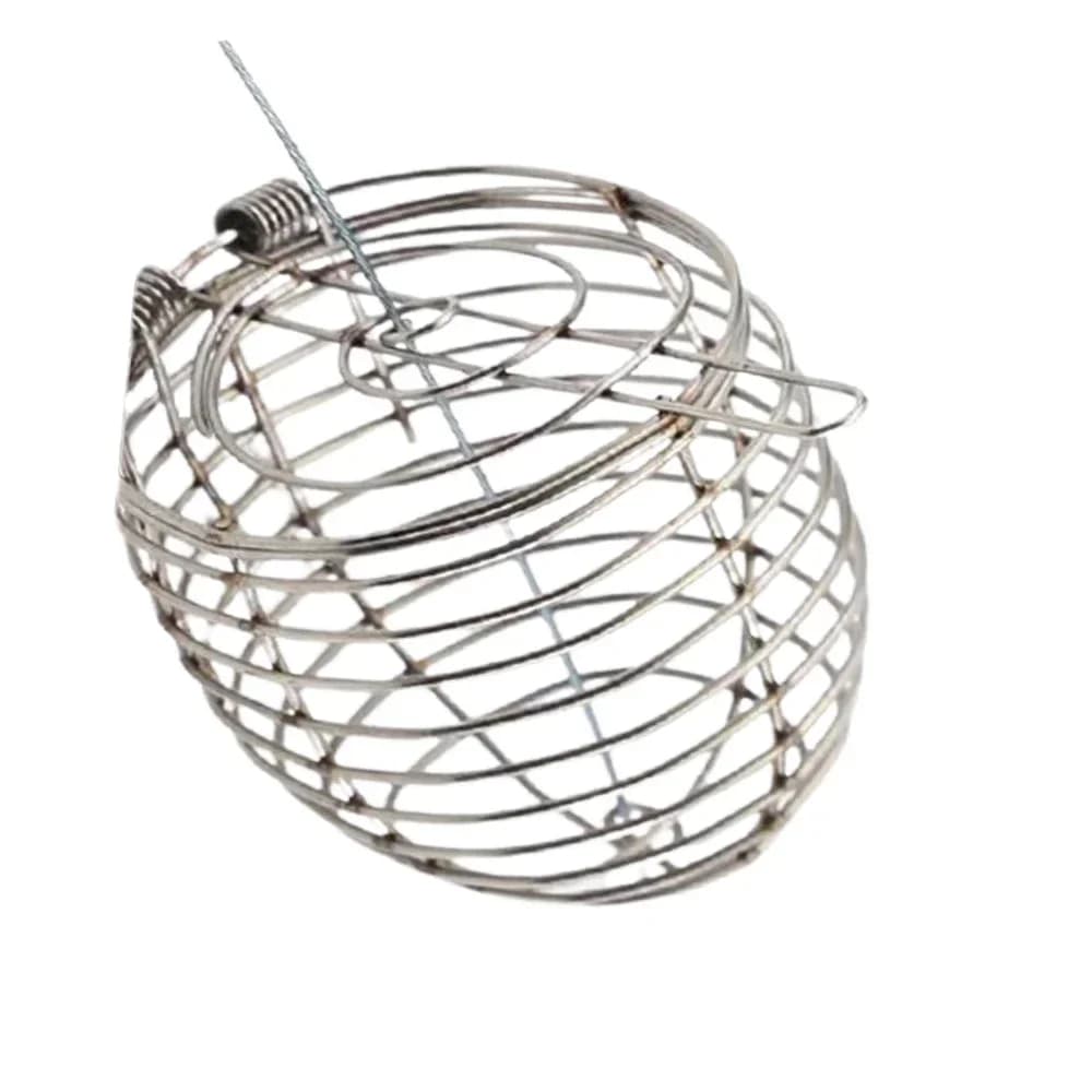 Lot de 5 cages à appâts pêche en acier inoxydable pour amorce feeder et leurres accessoires
