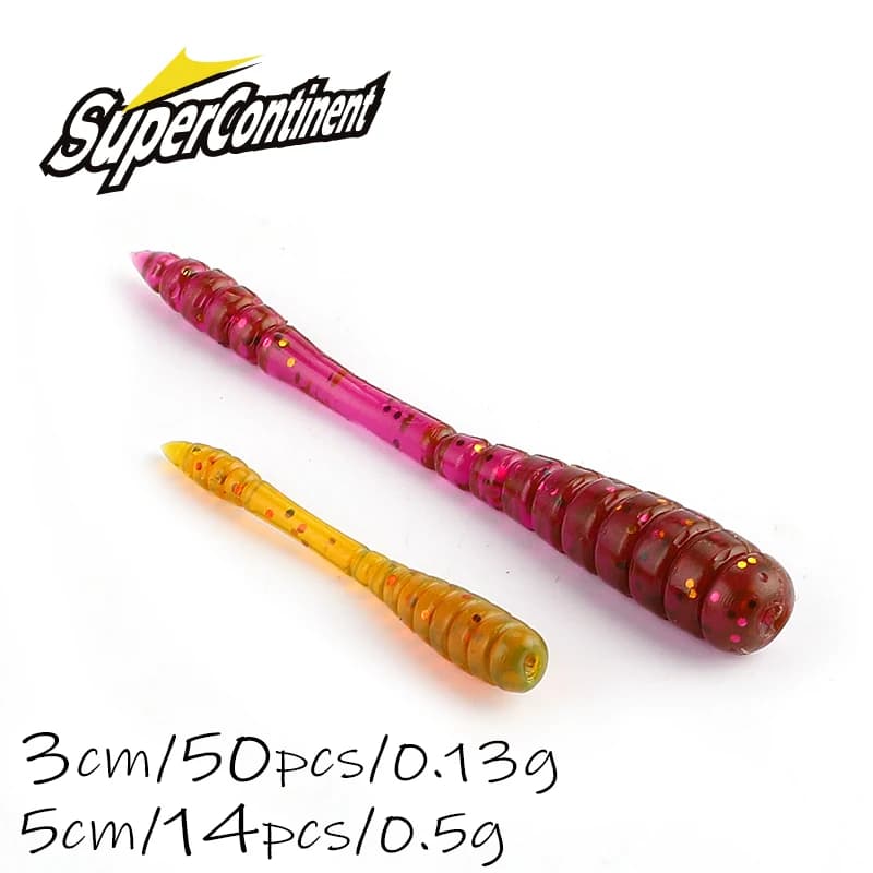 Leurres souples Tipsy Fish 3cm 5cm Supercontinent - Appâts tremblants pour pêche en eau douce