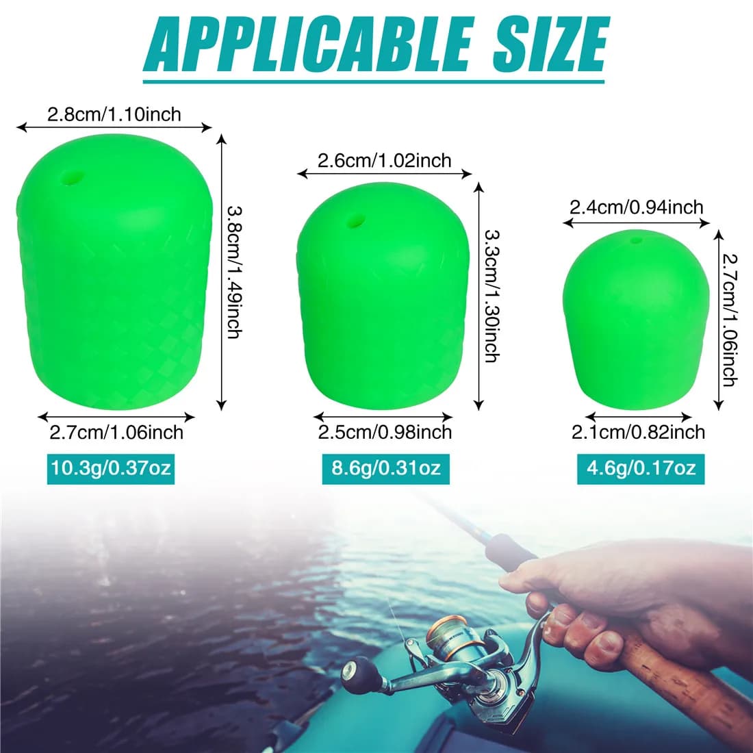 Protecteur de canne à pêche 3 pièces - Manchons amortisseurs pour embout de canne - Protection durable