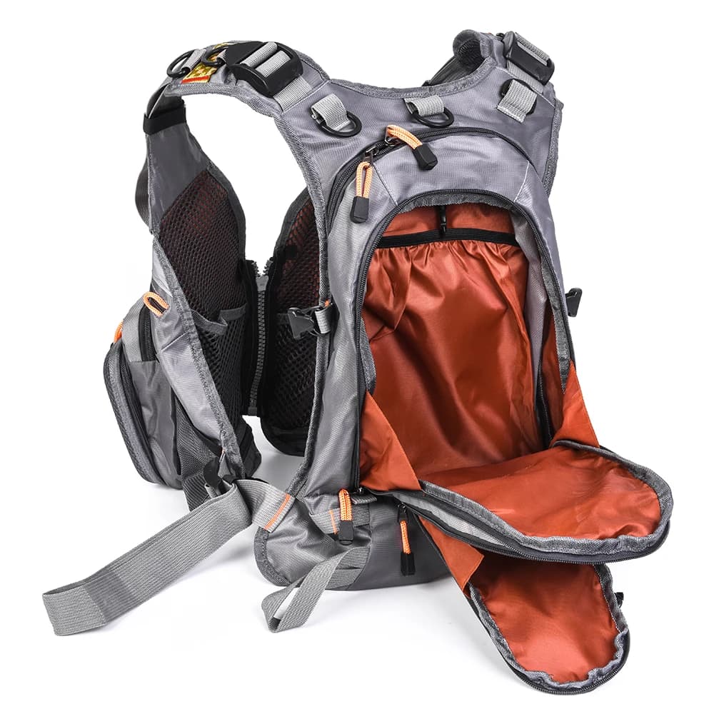 Veste de pêche à la mouche FX mesh multifonction - Sac à dos intégré séchage rapide équipement pêche