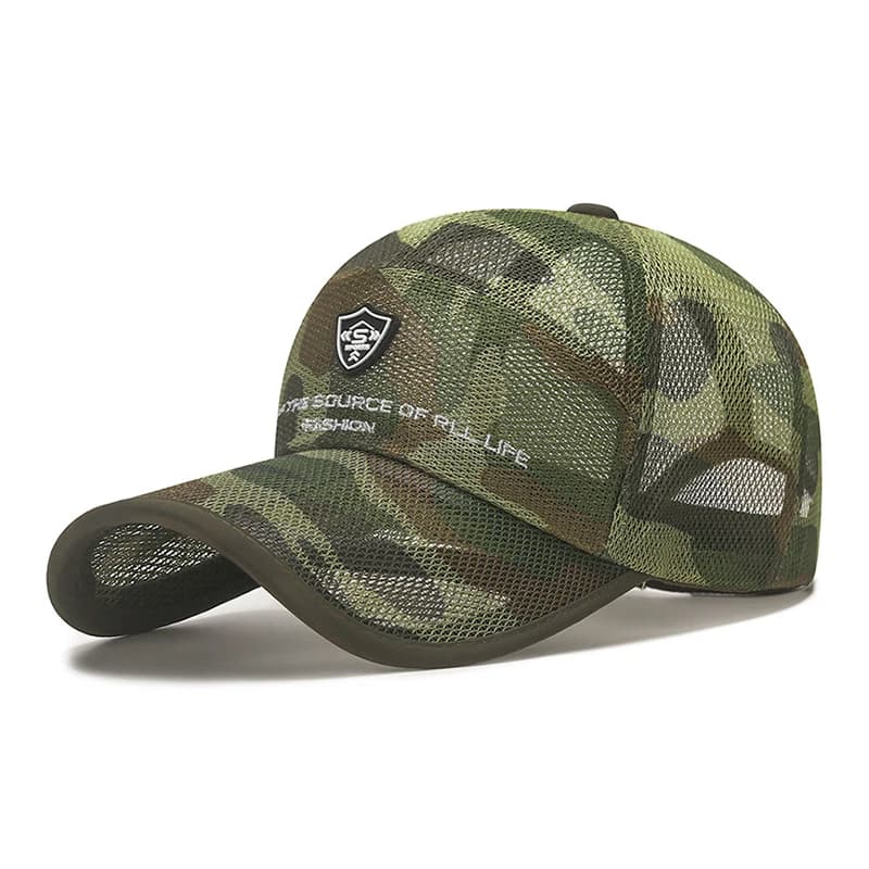 Casquette baseball camouflage mesh été unisexe homme femme trucker cap pêche extérieur