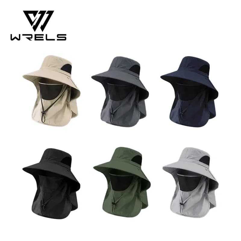 Chapeau de pêche avec protection UV et rabat couvre-nuque pour homme et femme