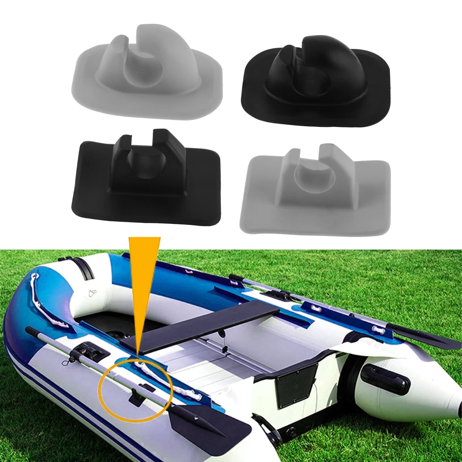 Clip PVC pour pagaie de bateau gonflable - Support universel pour canoë kayak rafting et pêche