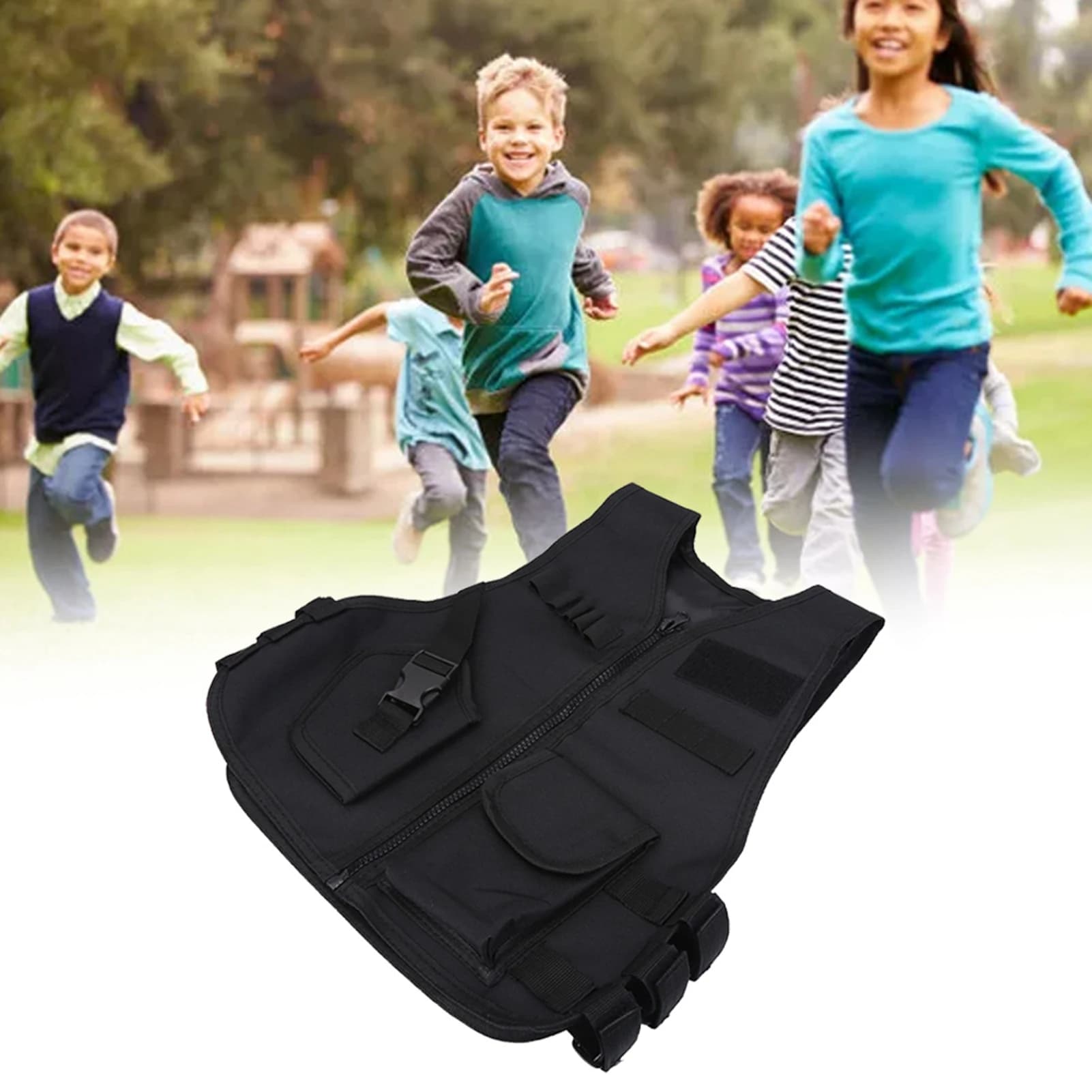 Gilet tactique enfant respirant pour la pêche et les jeux de plein air