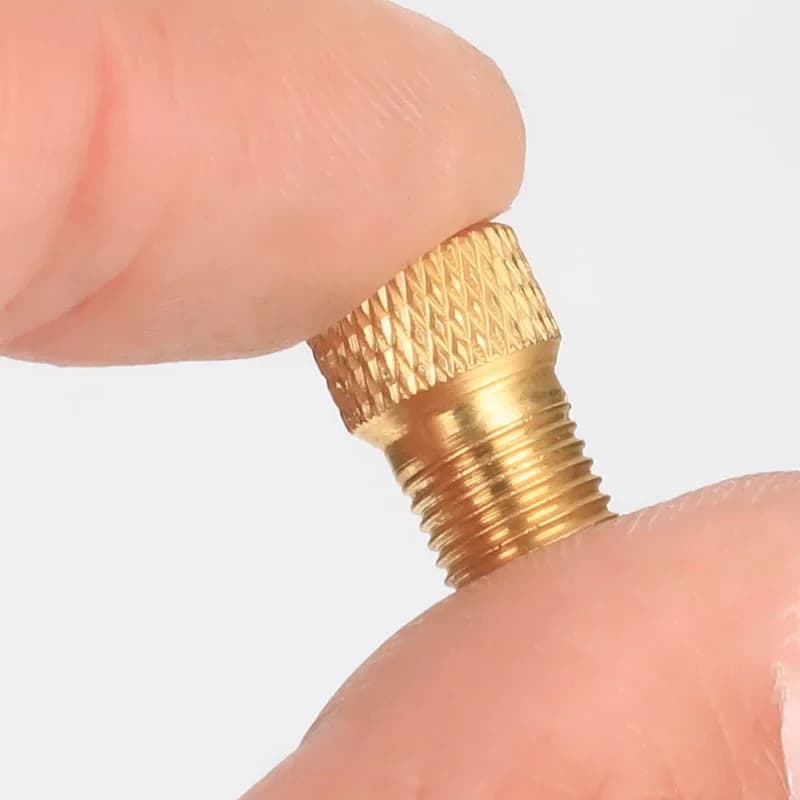 Adaptateur Presta vers Schrader cuivré - Convertisseur valve vélo pour pompes et accessoires pêche