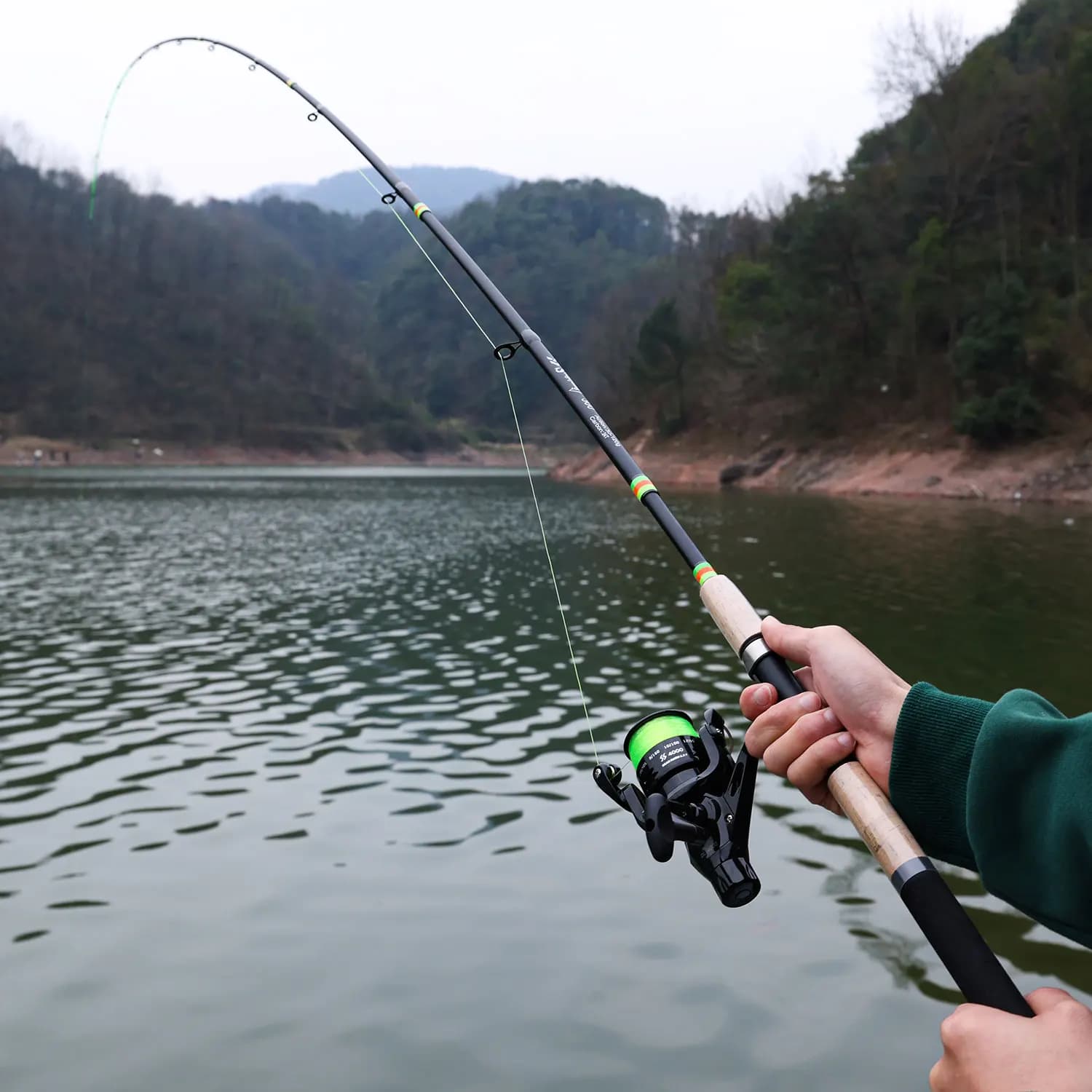 Canne feeder Sougayilang 3m carbone manche liège - Canne pêche carpe 30-120g puissance L M H France