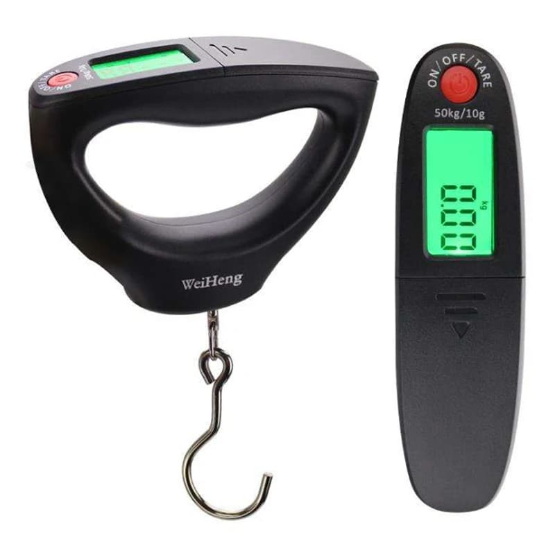 Balance électronique poche pêche 50kg WEIHENG LCD mini ressort numérique portable affichage rétroéclairé précis