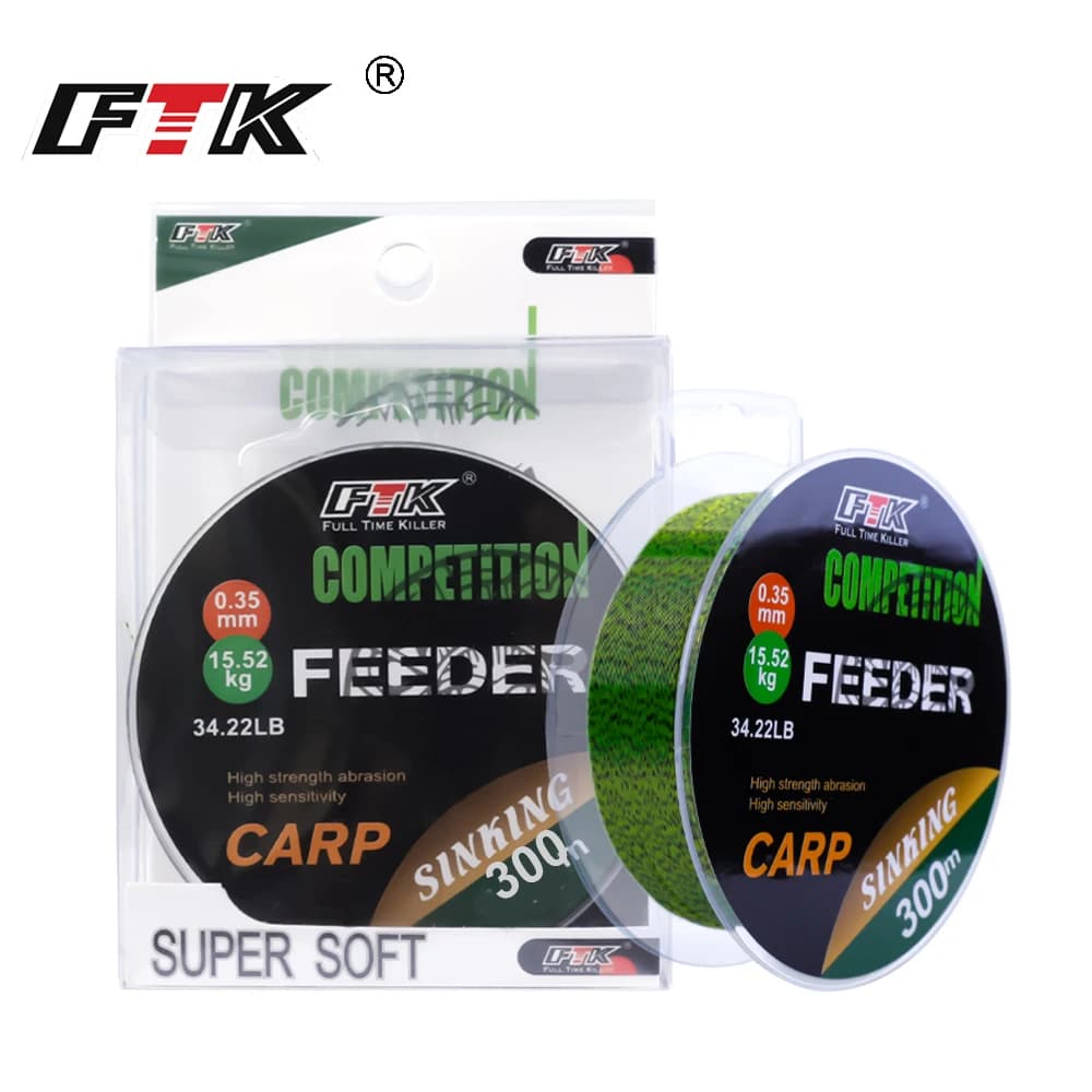 Ligne pêche FTK 3D invisible 150m-300m - nylon fluorocarbone super résistant pour pêche précise