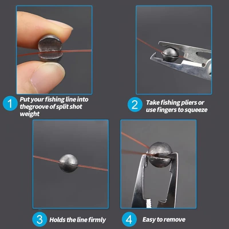 Plombs de pêche TAKBAS plombés amovibles ronds 7g à 1g pour toutes techniques