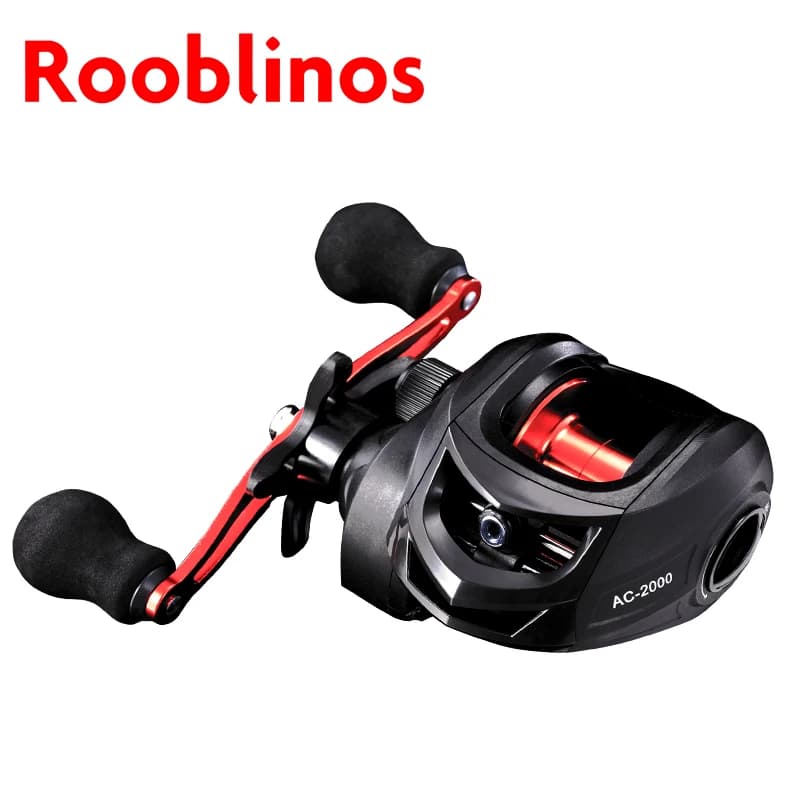Moulinet baitcasting Rooblinos frein max 8kg léger pour pêche surfcasting mer et eau douce
